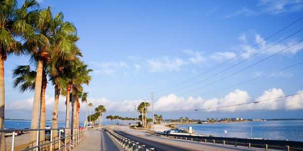 Dunedin Causeway, connected to honeymoon island.  Dunedin, Florida, USA